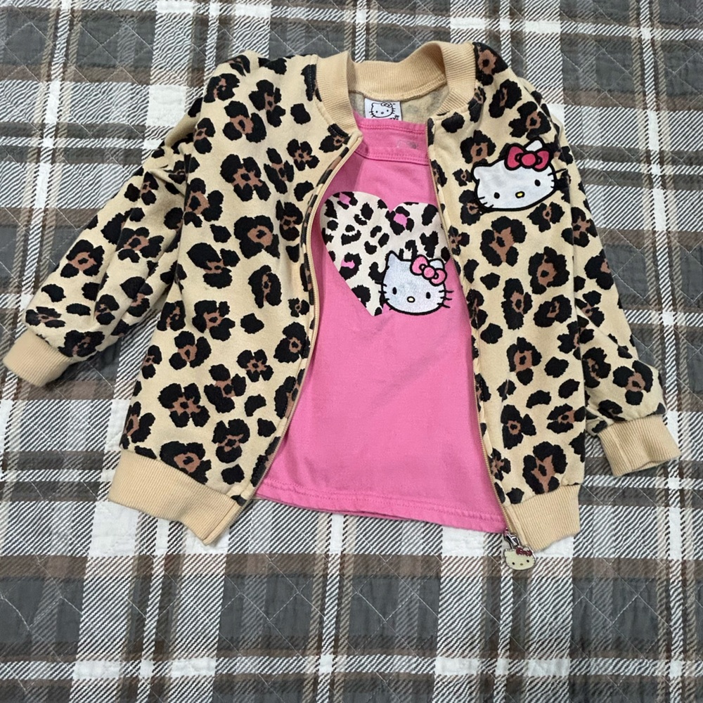 Hello Kitty Pink and Leopard Print Kids Set
